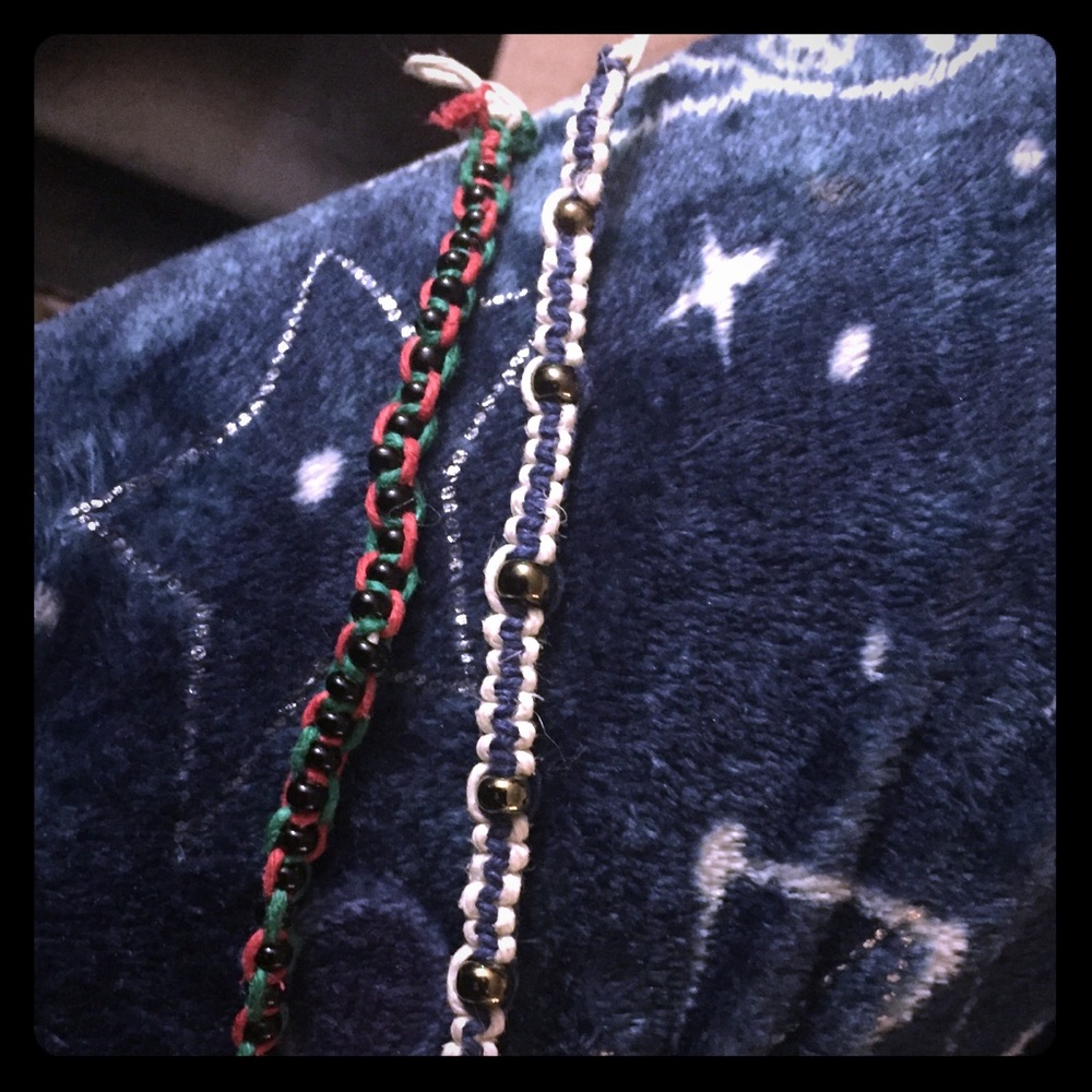 Hand made hemp bracelets